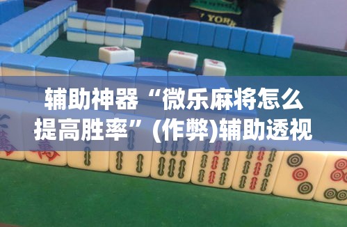 辅助神器“微乐麻将怎么提高胜率	”(作弊)辅助透视教程