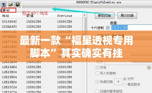 最新一款“福星透视专用脚本”其实确实有挂